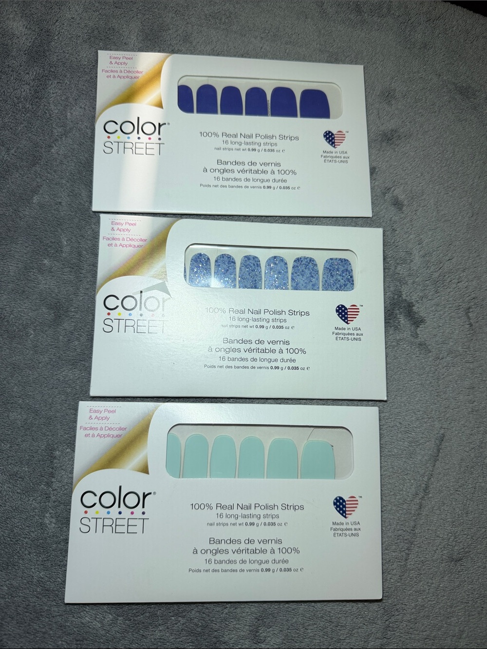 3 NEW Color Street Nail Strips